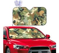 Car Sun Shade Foldable Windshield Sun Visor Protector Green and brown camouflage Windshield Sun Shade Car Front Window Sunshades for Most Sedans SUV Van Truck Auto Accessories M