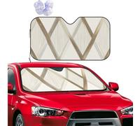 Car Sun Shade Foldable Windshield Sun Visor Protector Profile Geometric Ivory Gold Windshield Sun Shade Car Front Window Sunshades for Most Sedans SUV Van Truck Auto Accessories M