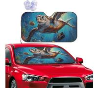 Car Sun Shade Foldable Windshield Sun Visor Protector Sea Turtle Dolphin Fish Windshield Sun Shade Car Front Window Sunshades for Most Sedans SUV Van Truck Auto Accessories M