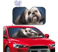 Car Sun Shade Foldable Windshield Sun Visor Protector Shih Tzu Dog Windshield Sun Shade Car Front Window Sunshades for Most Sedans SUV Van Truck Auto Accessories S