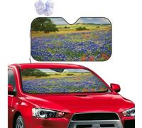 Car Sun Shade Foldable Windshield Sun Visor Protector Texas Bluebonnets Scenery Windshield Sun Shade Car Front Window Sunshades for Most Sedans SUV Van Truck Auto Accessories S