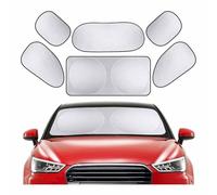 Car Sun Shade for Kia Picanto Morning TA 2011-2017, 6 Pcs Set Windscreen Sunshade High Reflective UV Rays Blocker Foldable Side Rear Window Blinds Accessories