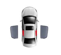 Car Sun shade for VW PASSAT B8 Sedan 2015-2022,Front Windshield Magnetic Mesh Curtain Rear Side Window Sunshade,Black,2PCS Rear