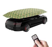 Car Sun Shade Umbrella Cover, Folding Canopy with Remote Control, Removable Charger for Outdoor Camping, Portable and Easy to Use, Camouflage Design - 4.2x2.1m