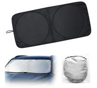 Car Sun Shade Windscreen, Foldable Front Sun Visor Protector, UV Block & Multi-Layer Cooling System, Fits Various Windshield Size, 150x85cm