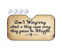 Car Sun Shade Windshield Don'T Worry About A Thing Cause Every Thing Gonna Be Alright. Car Windshield Sunshade Car Sun Shade Windshield Sun Shade For Car(70x130cm)