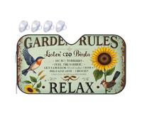 Car Sun Shade Windshield Relaxing Garden Rules: Listen To Birds, Read Books, And Enjoy Nat Car Windshield Sunshade Blackout Shade Blackout Shade(76x140cm)