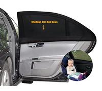 Car Sun Shades 2 Pack for Baby, Window Shade Blinds Covers for Kids Pets With UV Rays/Sun Heat/Glare Protection, Sunshades Shield With Breathable Mesh Visor for Side Rear Full Window