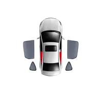 Car Sun Shades For Volvo For V60 2010-2018 Magnetic Car Sunshade Shield Front Windshield Curtain Rear Side Trunk Window Sun Shade Visor Car Window Shades(L- 4PCS Rear Trian)