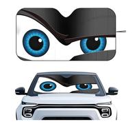 Car Sun Sunshade Cartoon Eyes Cute Car SunShade Windshield Foldable Three-layer Insulation Sunshade By Suction Cup Blocks UV Rays Sun(Z1)