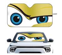 Car Sun Sunshade Cartoon Eyes Cute Car SunShade Windshield Foldable Three-layer Insulation Sunshade By Suction Cup Blocks UV Rays Sun(Z8)