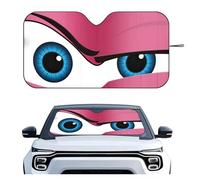 Car Sun Sunshade Cartoon Eyes Cute Car SunShade Windshield Foldable Three-layer Insulation Sunshade By Suction Cup Blocks UV Rays Sun(Z5)