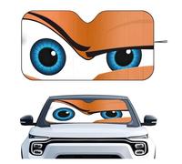 Car Sun Sunshade Cartoon Eyes Cute Car SunShade Windshield Foldable Three-layer Insulation Sunshade By Suction Cup Blocks UV Rays Sun(Z3)