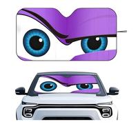 Car Sun Sunshade Cartoon Eyes Cute Car SunShade Windshield Foldable Three-layer Insulation Sunshade By Suction Cup Blocks UV Rays Sun(Z10)