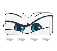 Car Sun Visor - Aluminium Foil Cartoon Car Visor | 55.12 Inches Eyes Front Windshield | Foldable Sun Visors Protector for Front Window, Blocks Sunlight