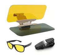 Car Sun Visor, Day and Night Anti Glare Visor,2 in 1 Polarized Sun Visor for Clearer Vision and Safety Driving,Anti Glare Night Driving Glasses for Men Women