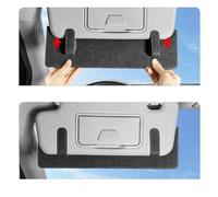 Car Sun Visor Extension for Most Cars and SUVs - Adjustable Suede Leather Clip-On Shade with UV Protection, 38 x 11.8 cm, Black-Gray