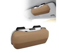 Car Sun Visor Glasses Case for Ford Transit Custom (2013+) [Manual], Car Sunglasses Holder Storage Box, Car Eyeglasses Hanger Ticket Card Clip,A BEIGE