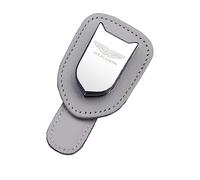 Car Sun Visor Glasses Holder For Aston Martin V8 V12 Vantage DBS DBX DB11 DB9 Leather Auto Sun Glasses Holder Emblem Ticket Cards Clip Accessories,Grey