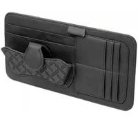 Car Sun Visor Organizer for Toyota Grand Highlander Hybrid 2024 | Car Sun Visor Organiser Multi Function Leather Car Sun Visor Storage Holder Glasses Clip Card Pockets Pen Holder Interior