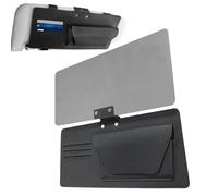 Car Sun Visor - PU Leather Anti Glare Shield | Sun Blocking Panel with 30cm Storage Slot Design | Improves Driving Visibility In Many Conditions