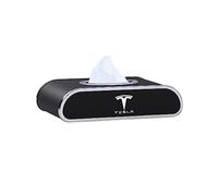 Car Sun Visor Tissue Box For Tesla Model 3 Y S X Hanging Leather Napkin Holder Mask Holder Back Seat Tissue Holder Storage Case Accessories,Red