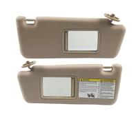 Car Sun Visor with Vanity Mirror for Driver and Passenger Side Sturdy Core Textured Cloth Cover Swivel Mounting Hardware Suitable for Daily Commute Front Windshield Glare Blocking, Beige