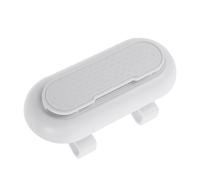 Car Sunglasses Case Visor Mount Glasses Holder with Reinforced Clips | Soft Lining with Two Compartments, Flip Top Damping Hinge, Elastic Card Clips, for Car Owners and Commuters