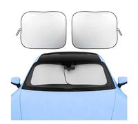 Car Sunshade Cover 2Pcs Car Windshield Foldable Sun Shade Visor Cover Block Reflector Portable Breathable Anti UV Protector Screen(Medium Size)