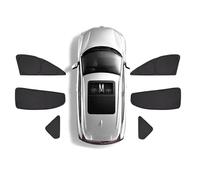Car SunShade for Audi Q5 2012-2017,Full Cover Windows Suns Visor,Front Rear Side Window Sunshade Cover,Black-Black-6pcs