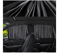 Car Sunshade for Side for Fabric 4-pack Uv-blocking Privacy Curtain Insulating Front (65x75 cm) and Rear (80x92 cm) Black/gold/silver Heat Shade Trucks Cars - Suvs(BLACK)