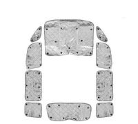 Car Sunshades For Mitsubishi For Delica D:5 4 Layers Structure Car Model Specific Heatproof Shading Heat Insulation 10P Silver Sunshade