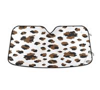 Car Sunshades for Windshield Brown Black Spots White, Foldable Front Window Cover, Car Windshield UV Shield - 53×23.5 Inches