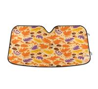 Car Sunshades for Windshield Orange Yellow Autumn Leaves, Foldable Front Window Cover, Car Windshield Heat Protector - 57×31.5 Inch
