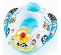Car Swimming Float with Safety Seat, Car Inflatable Toddler Float Pool Floats Swimming Ring Swim Pools Bathing Accessories Pool Inflatable Floats Rings for Kids Water Training 1-4 Year Old