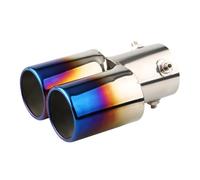 Car Tail Exhaust Pipe 2025 Universal Car Dual Black Exhaust Double Pipe Tube Tips Stainless Steel Muffler Tail Outlet Tip Accesso