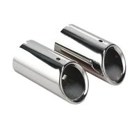 Car Tail Exhaust Pipe 2pcs Car Stainless Steel Chrome Exhaust Headers Tip Pipe Tail Rear Muffler For A4 For B8 For A4L For Q5 2007-2014