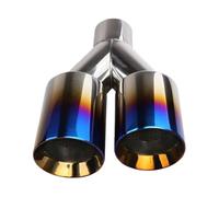 Car Tail Exhaust Pipe Dual Exhaust Tip Stainless Steel ID63mm OD89mm Double Wall Asymmetric Design Weld On 60mm OD Tailpipe Universal Car Muffler