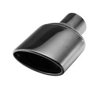 Car Tail Exhaust Pipe Stainless Steel Black Exhaust Tail Pipe 57mm Universal Car Oval Rolled Muffler Throat End Tip Tailpipe