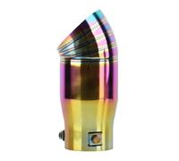 Car Tail Exhaust Pipe Universal 63mm Car Exhaust Muffler Pipe Stainless Steel Chrome Brunt Blue Auto Tail Throat Trim Rear Accessories