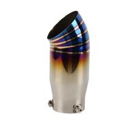 Car Tail Exhaust Pipe Universal 63mm Car Exhaust Muffler Pipe Stainless Steel Chrome Brunt Blue Auto Tail Throat Trim Rear Accessories