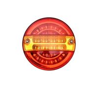 Car Tail Light Assembly LED Tail Light Round 5.6 Inch Hamburger Rear Tail Brake Turn Signal Lamp For RV Trailer Caravan Camper Van Truck Tractor ATV(Red yellow)