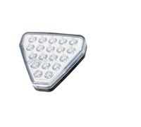 Car Tail Light Universal 19LED Brake Signal Light F1 Triangle Style Sport Car Rear Third Lights 12V For JDM For BBA Rear Lamp(White)