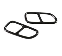 Car Tail Muffler Covers 2PCS Car Tail Throat Decor Frame Exhaust Pipe Trim Covers Accessories Compatible With Benz For CLA SLK 2013 2014 2015 2016(Black)