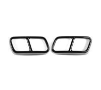 Car Tail Muffler Exhaust Pipe Output Cover Decor Trim For BMW F01 7 Series 730i 740i 750i 760i 2009-2014 Car Modification(Black)