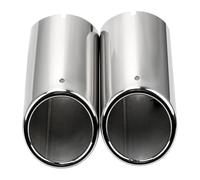 Car Tail Pipe For VW For CC For p&assat For T&iguan For J&etta For SAGITAR For POLO For G&olf 7 Car Exhaust Pipe Tailpipe Tip Muffler Cover(Silver-7.6cm)