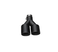 Car Tail Throat 1 Piece Universal Matte Black Stainless Steel Dual Car Exhaust Pipe System Y-type Tail Tip For GTI MK7 For Golf 7(Right ID63MMOD114MM)