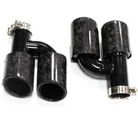 car tail throat 2pcs/set Dual Out Car Rear Exhaust Pipe For A4 A5 A6 A7 Up To S4 S5 S6 S7 Muffler Tip 60mm Nozzle Tailpipe(5)