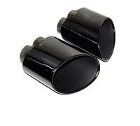 Car Tail Throat For S3 S4 S5 S6 S7 Exhaust Pipe Upgrade RS Black Stainless Steel Oval Head Nozzle Tip Tailpipe(Black)