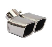 car tail throat Stainless Steel Universal Square End for One Change Two Double Car Exhaust for Pipe Muffler Tail for Outlet for Nozzle(1)